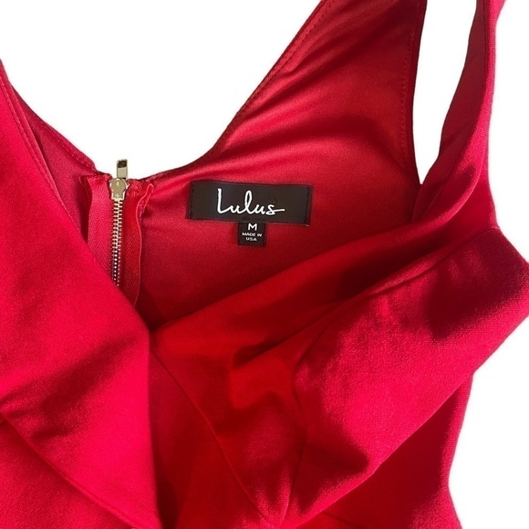 Euc Lulus formal/dressy sleeveless top, red, size medium. - Picture 6 of 12